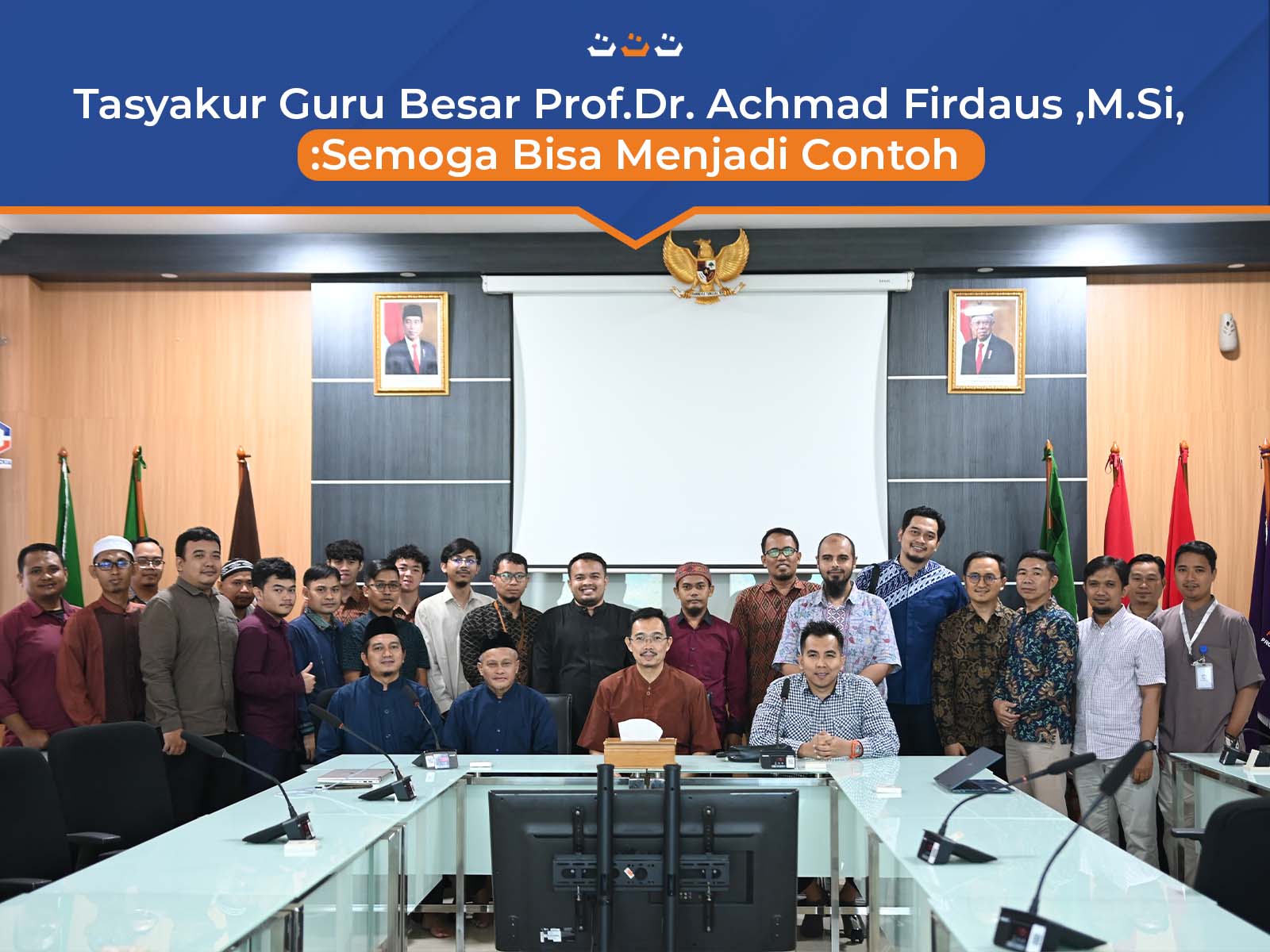 Tasyakur Guru Besar Prof.Dr. Achmad Firdaus ,M.Si, : Semoga Bisa Menjadi Contoh