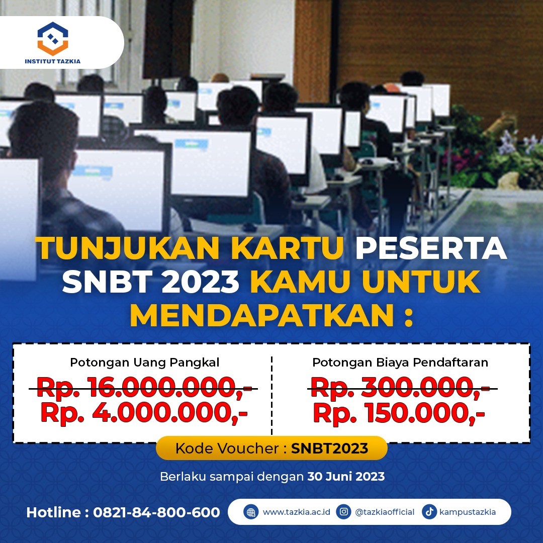 Promo Tazkia Voucher SNBT 2023