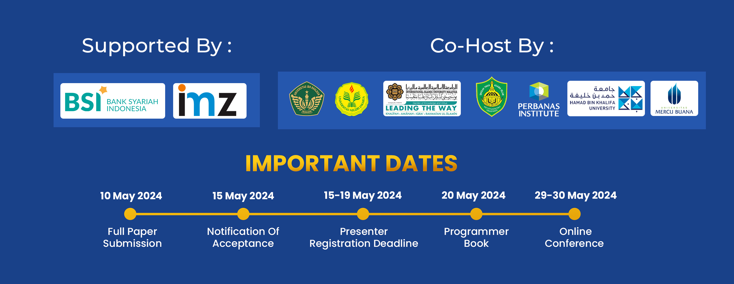 Important Dates IIMCO