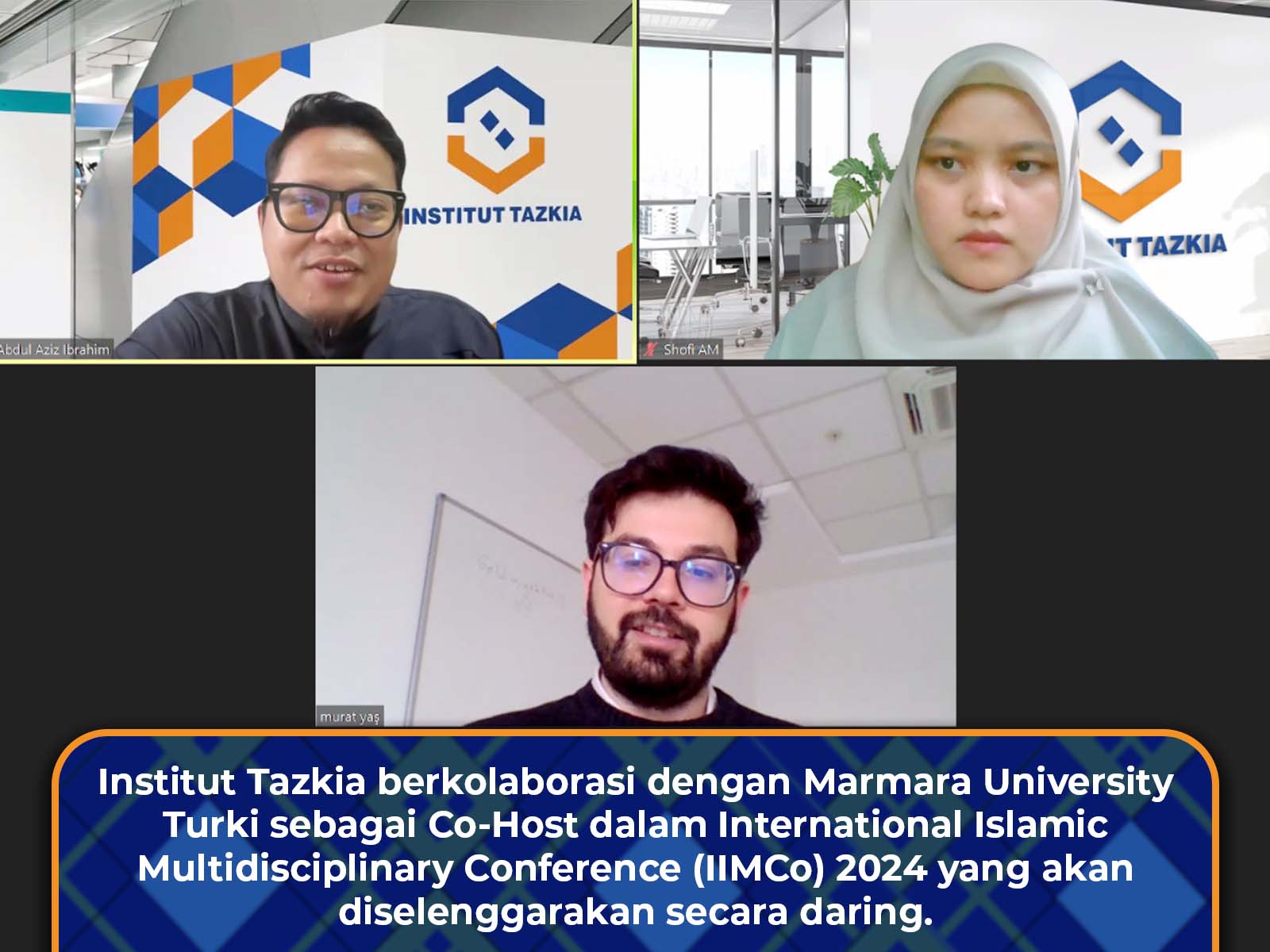 Kolaborasi Institut Tazkia dan Marmara University untuk acara International Islamic Multidisciplinary Conference (IIMCo) 2024