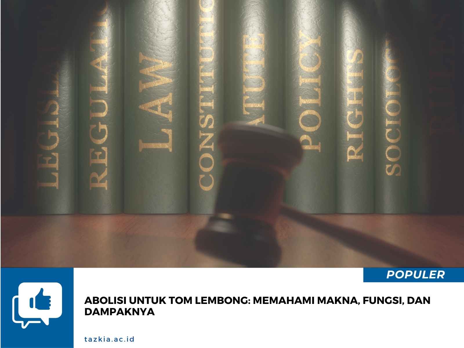 Abolisi untuk Tom Lembong Memahami Makna Fungsi dan Dampaknya