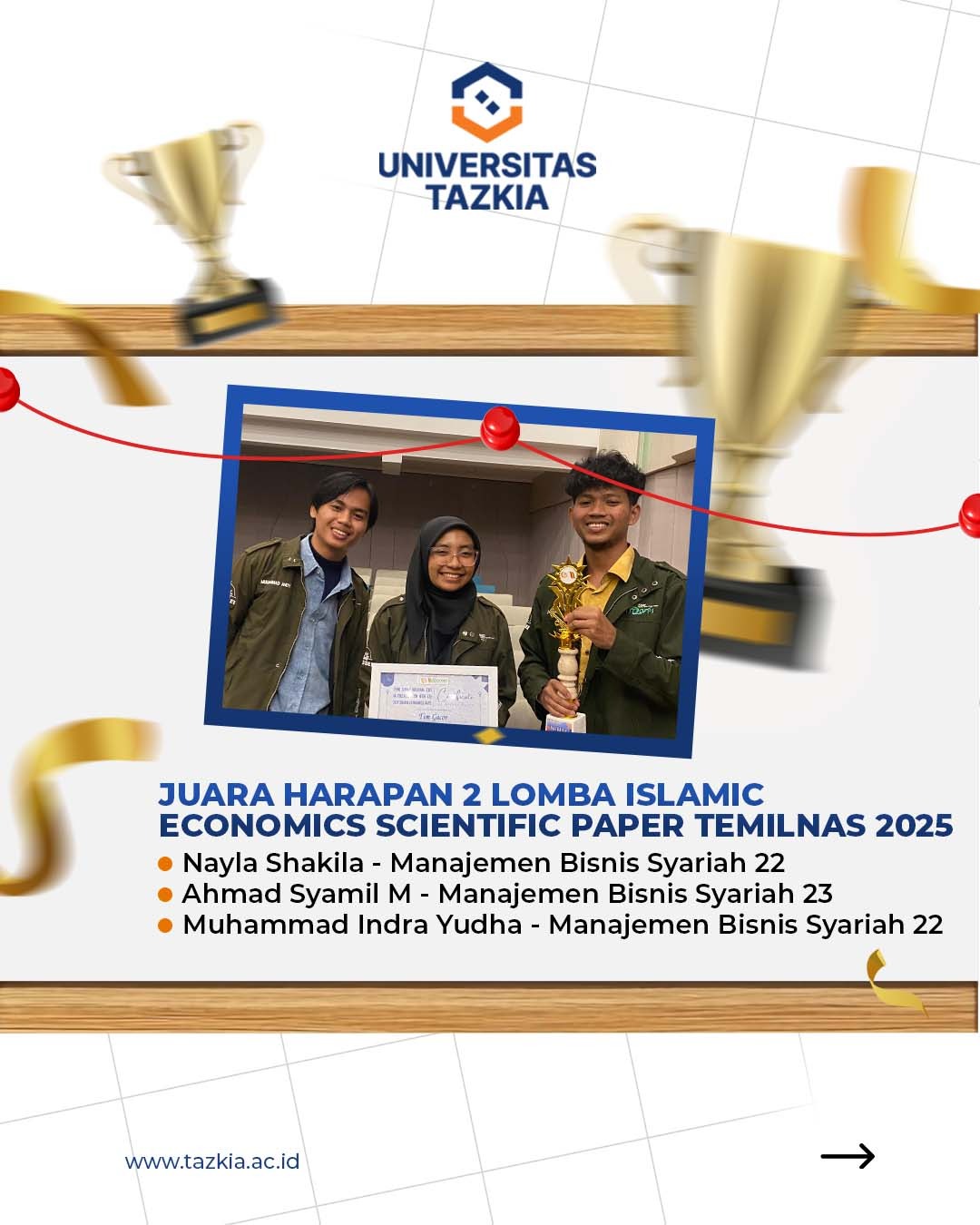 Mahasiswa Tazkia Juara Temu Ilmiah Nasional 2025 3