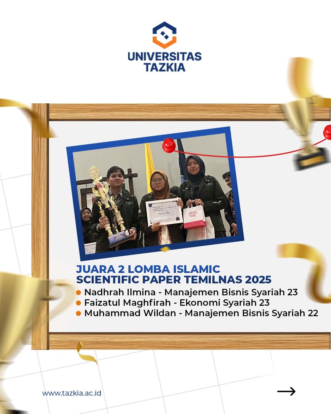 Mahasiswa Tazkia Juara Temu Ilmiah Nasional 2025 4