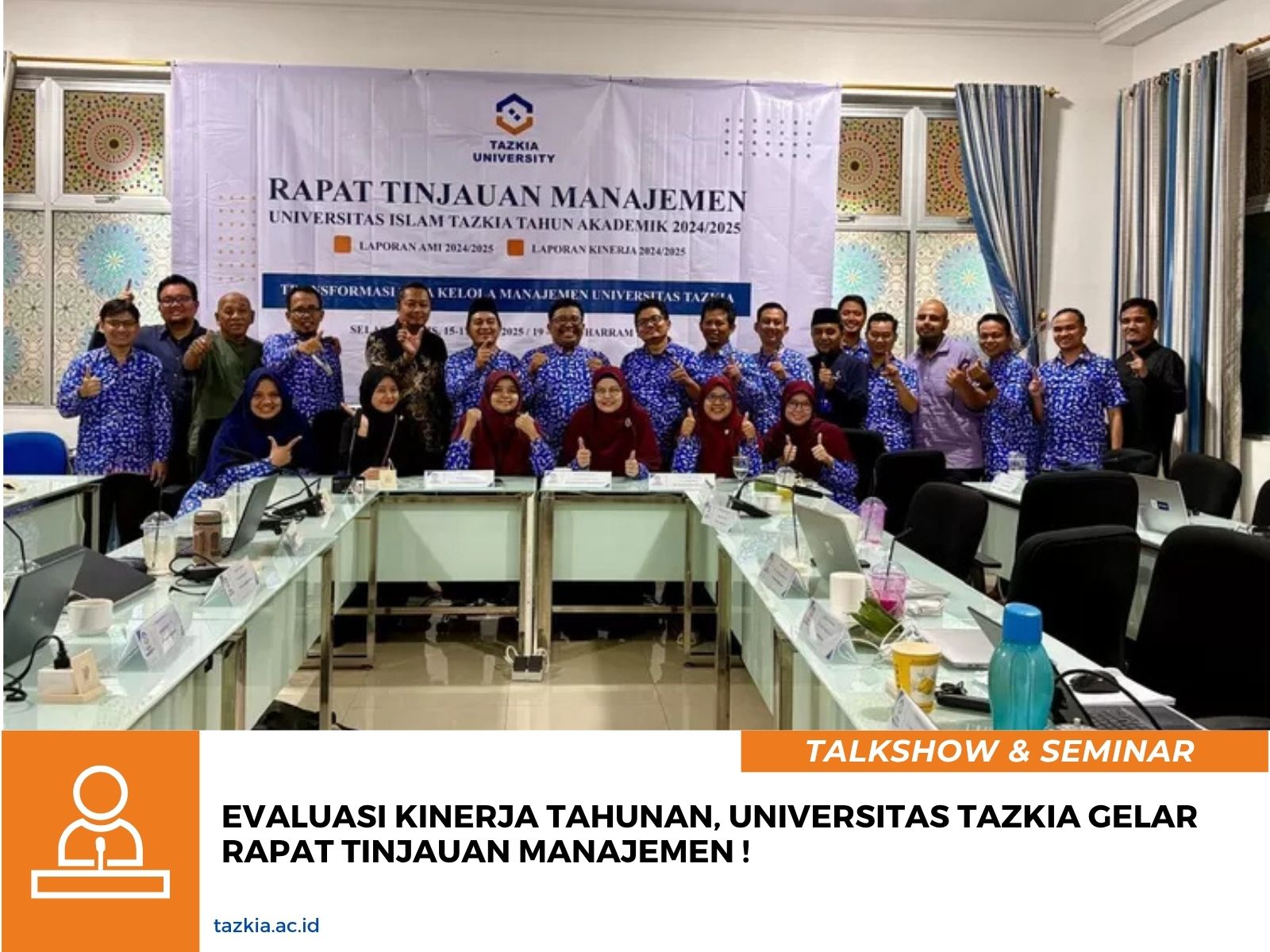 Evaluasi Kinerja Tahunan Universitas Tazkia Gelar Rapat Tinjauan Manajemen 