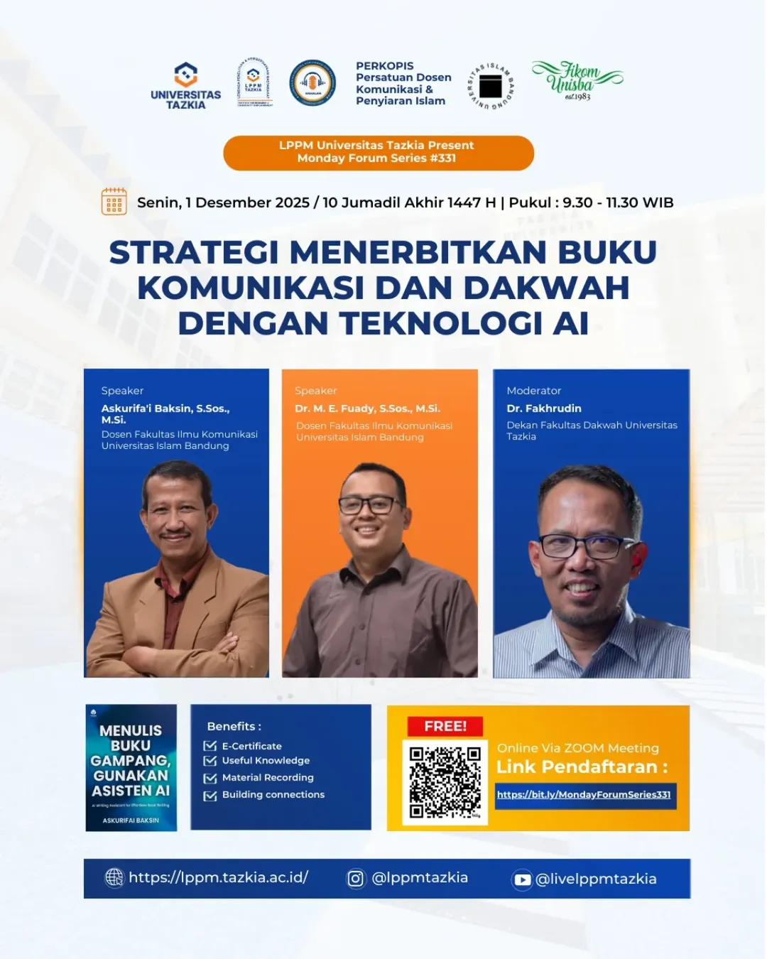 MONDAY FORUM LPPM Universitas Tazkia bekerja sama dengan PBMT Institute KSPPS BMT Fastabi