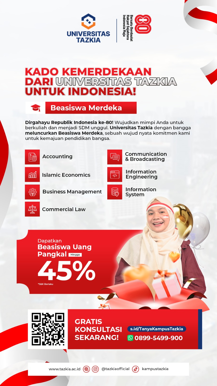 Beasiswa Merdeka Universitas Tazkia Bogor