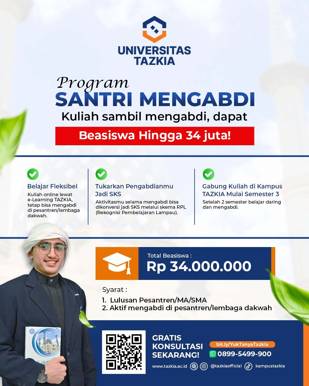 Beasiswa Santri Mengabdi Universitas Tazkia Bogor