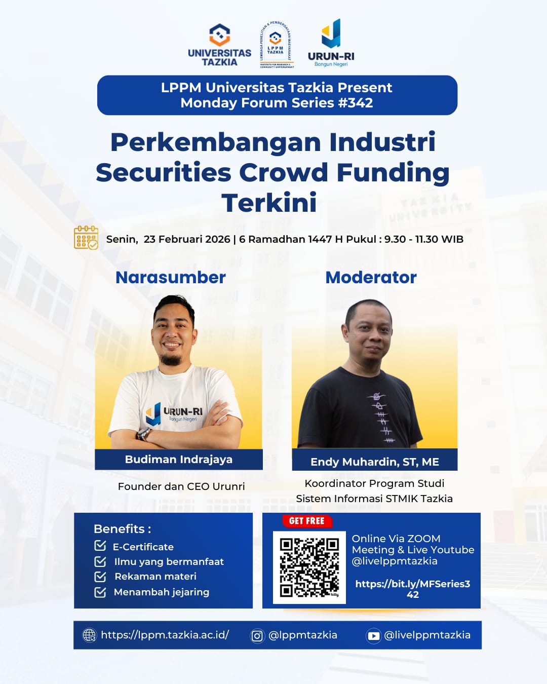 Monday Forum Series 342 Perkembangan Industri Securities Crowd Funding Terkini