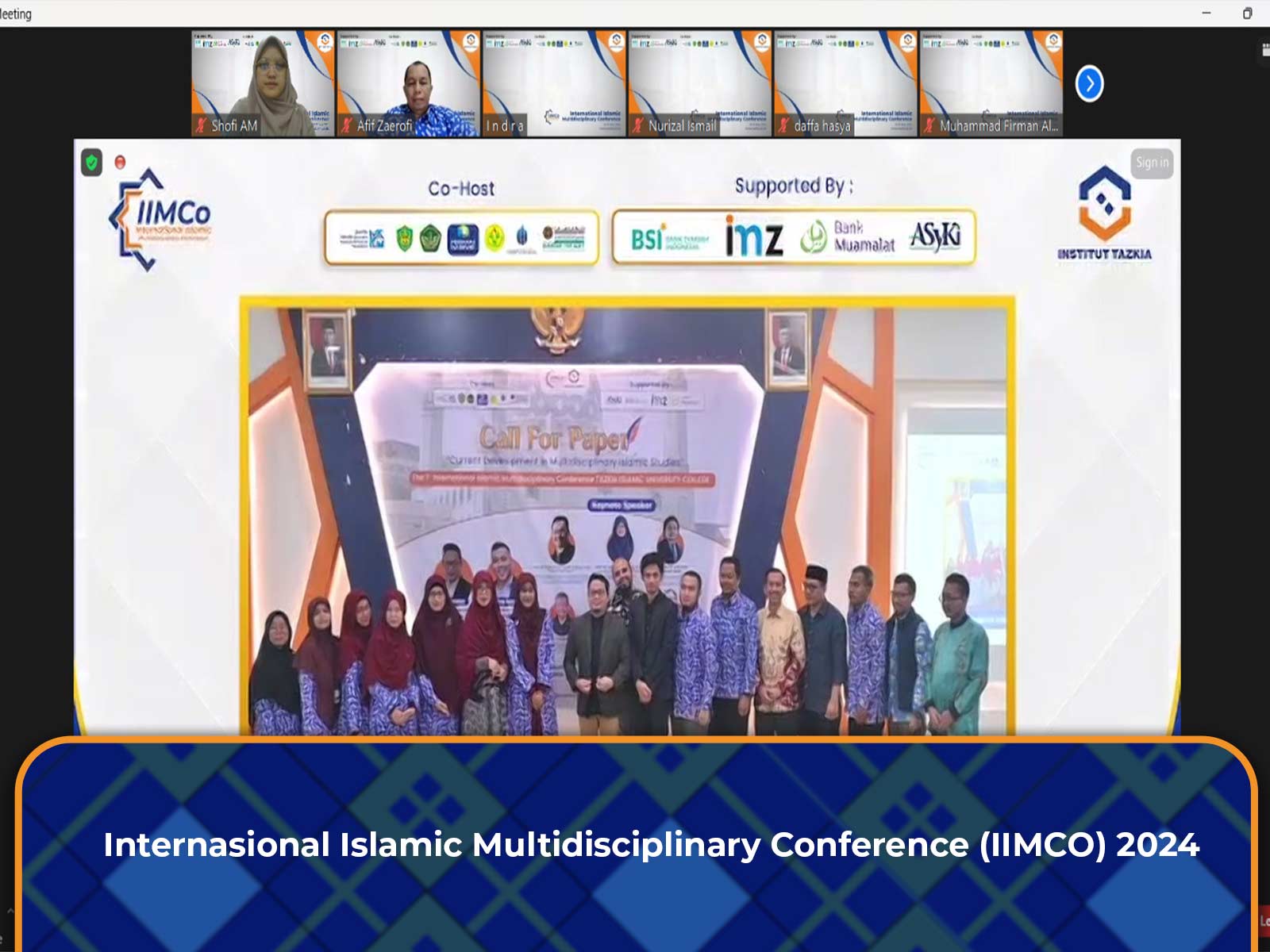 Institut Agama Islam TAZKIA Gelar IIMCO 2024: Sinergi Multidisipliner dalam Studi Islam