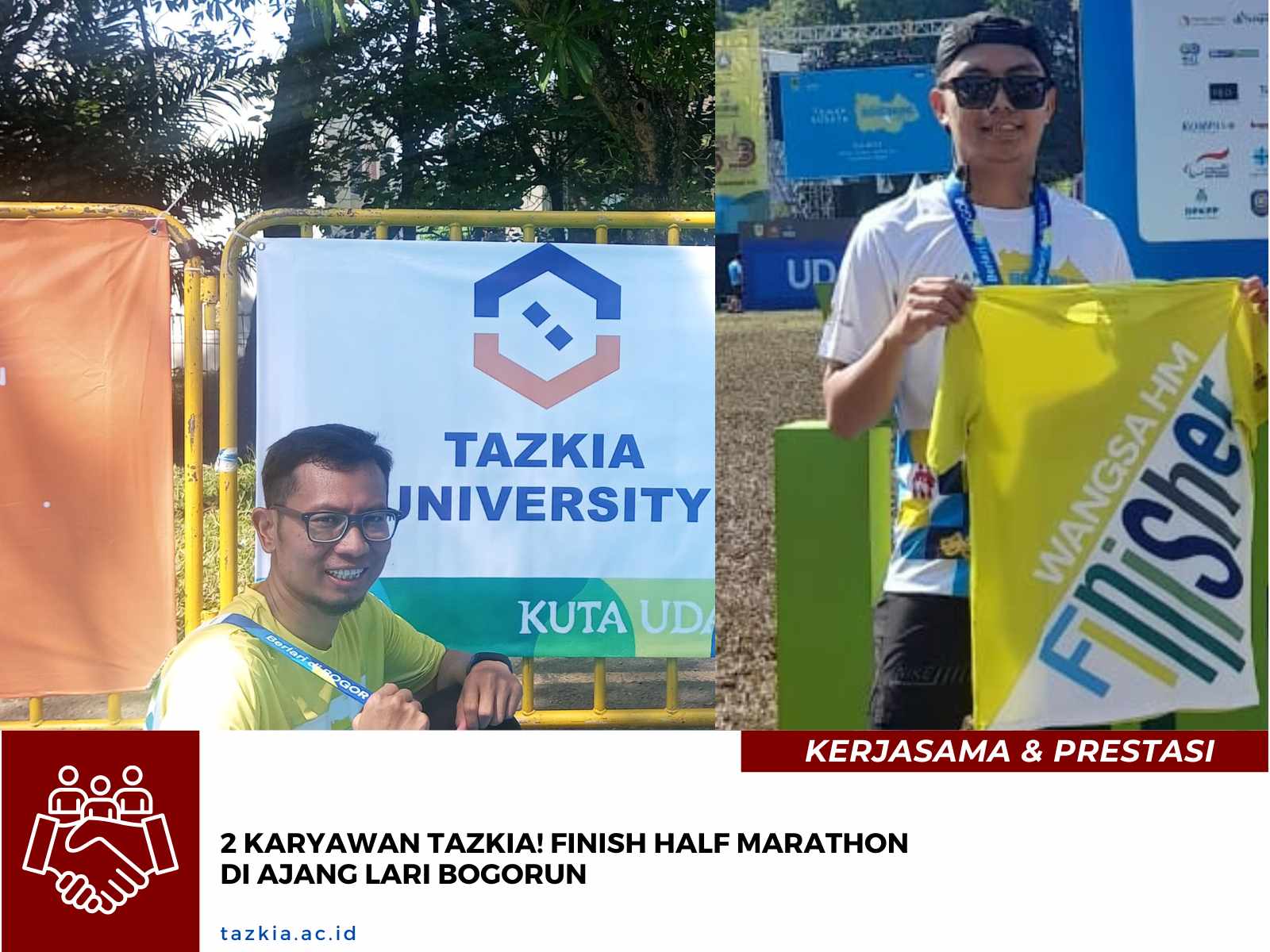2 Karyawan Tazkia Finish Half Marathon di Ajang Lari Bogorun