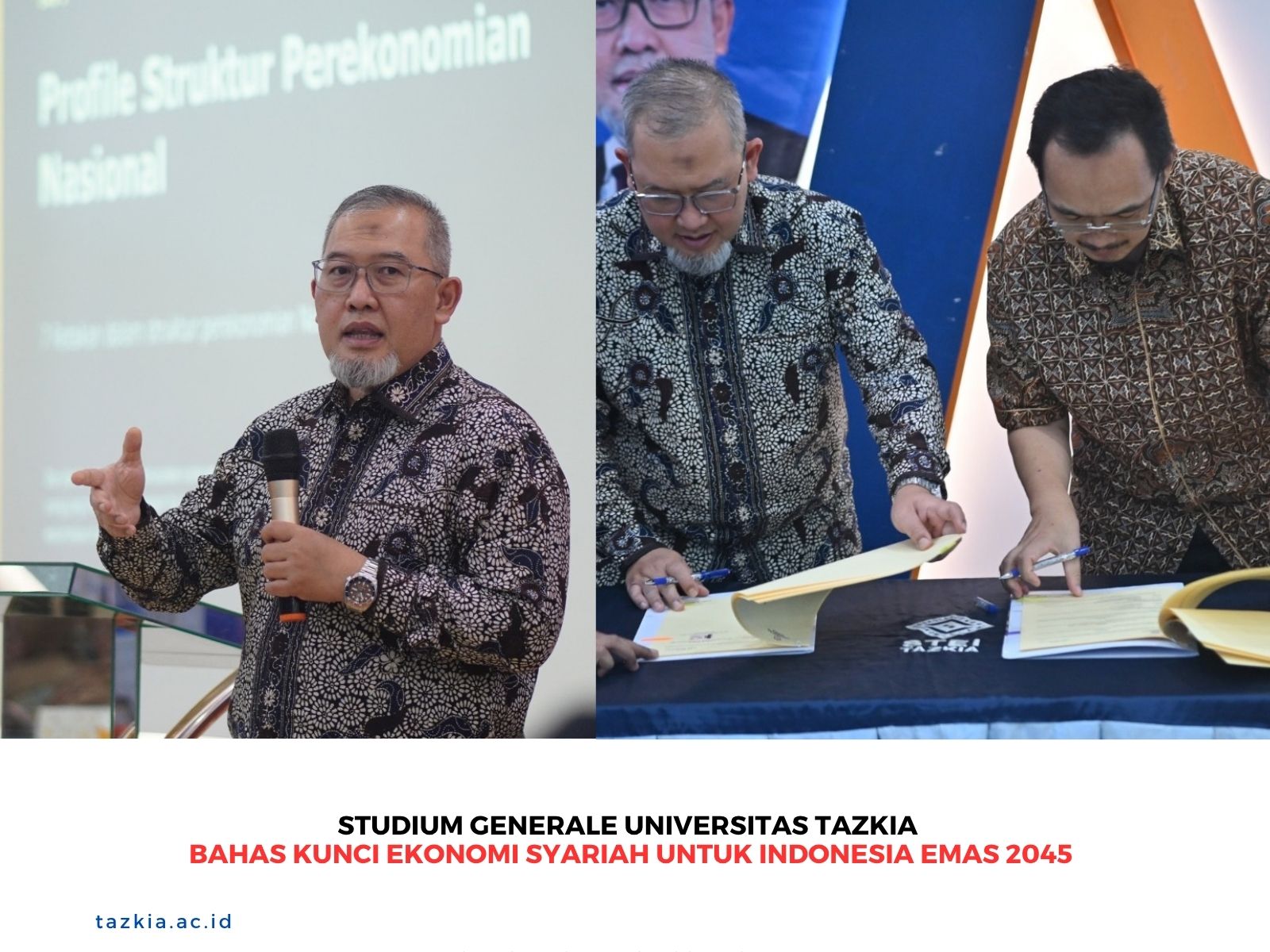 Studium Generale Universitas Tazkia Bahas Ekonomi Syariah untuk Indonesia Emas 2045