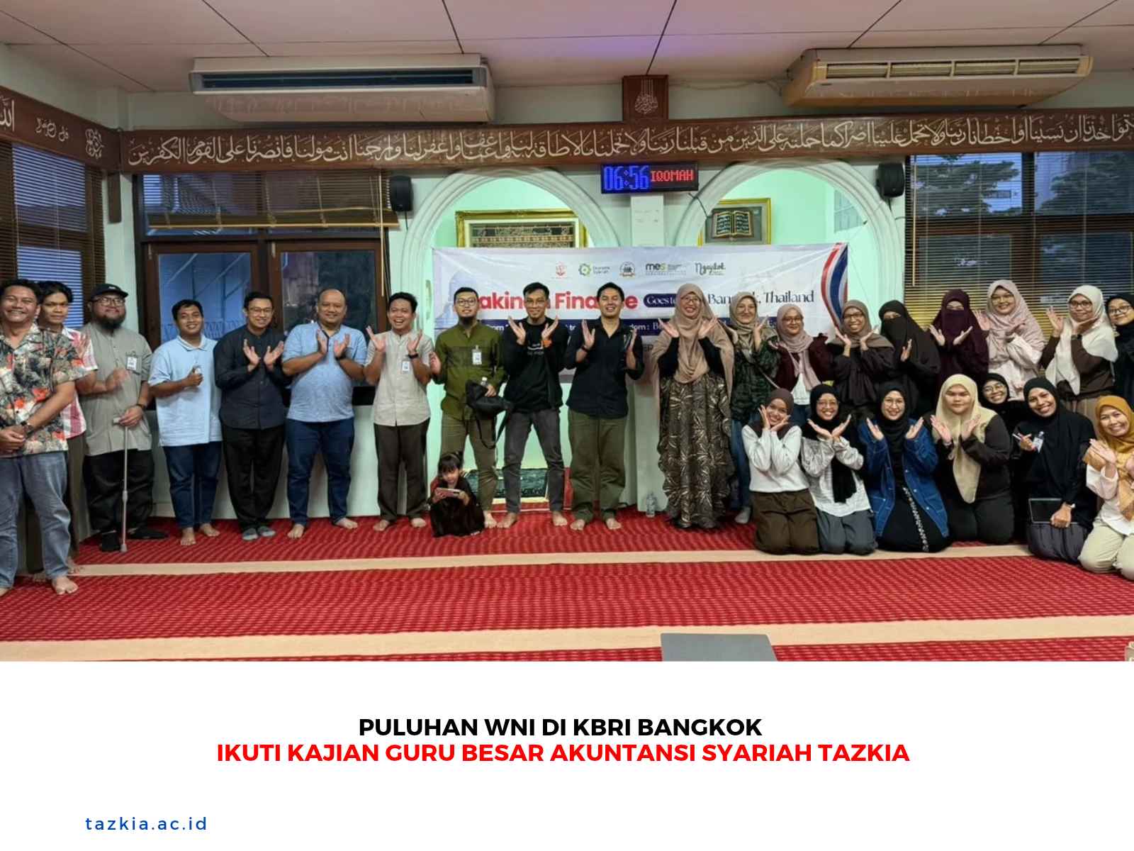 Puluhan WNI di KBRI Bangkok Ikuti Kajian GURU BESAR AKUNTANSI SYARIAH TAZKIA